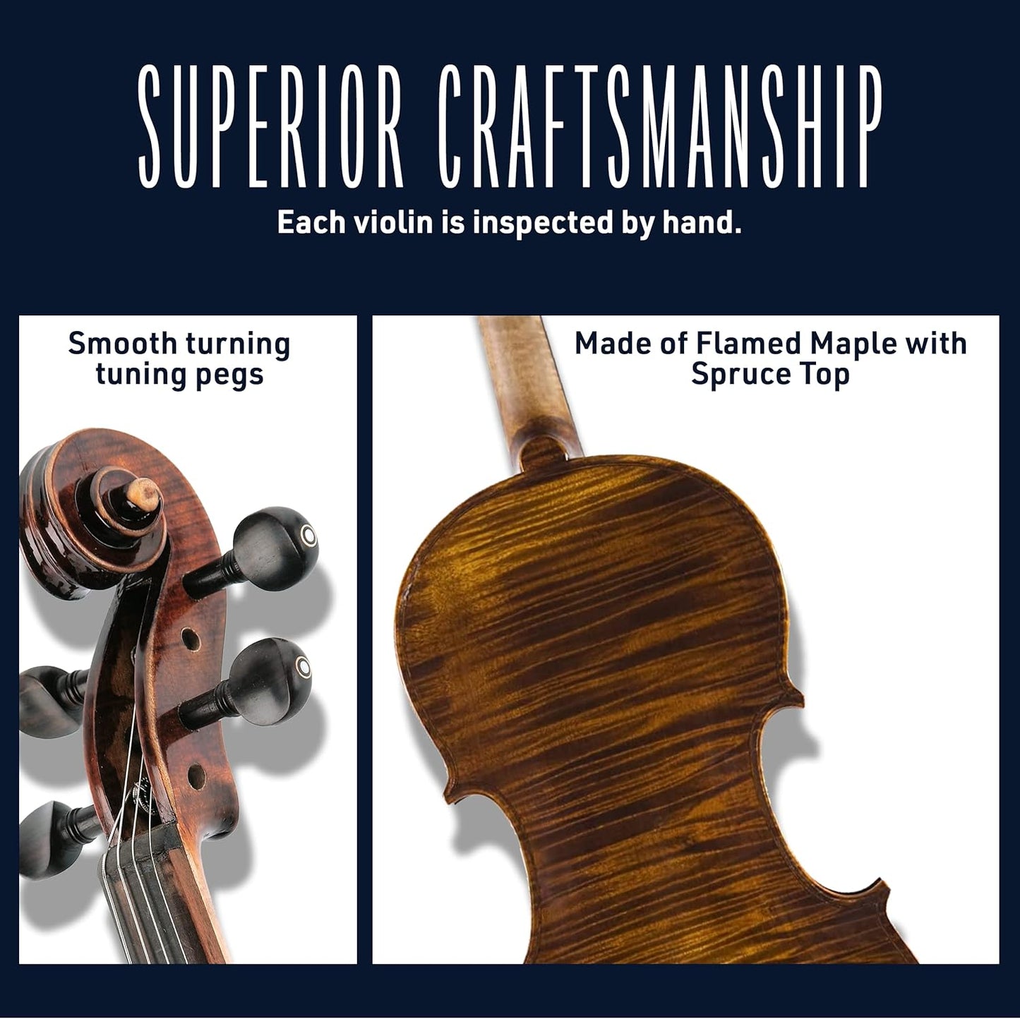 Cecilio Violin CVN-600 4/4 (Full Size) Solid Wood