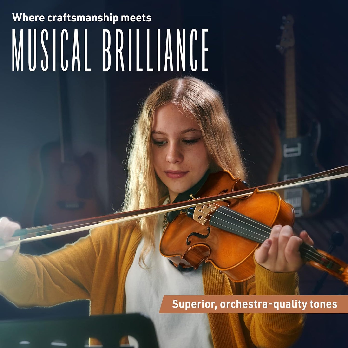 Cecilio Violin CVN-600 4/4 (Full Size) Solid Wood