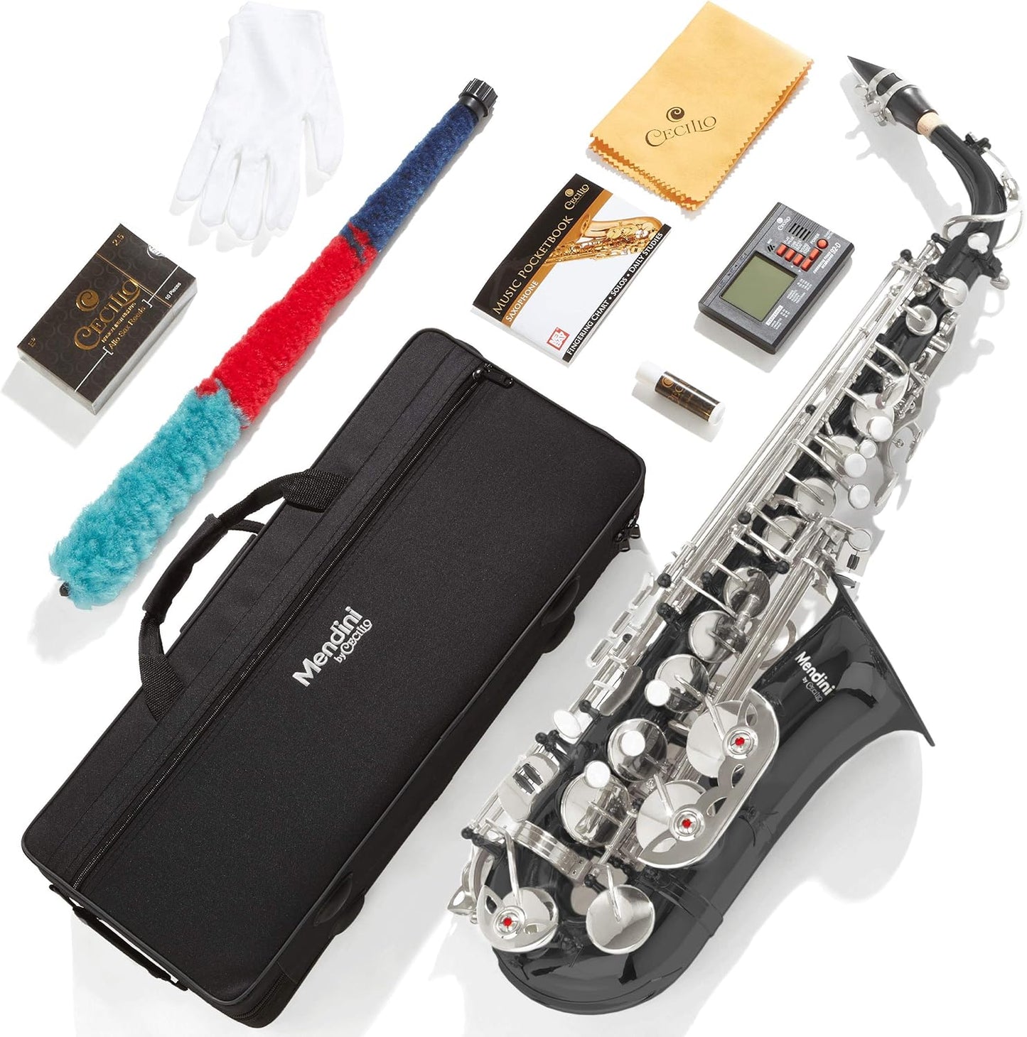 Mendini Alto Saxophone E Flat with Case, Tuner, Mouthpiece