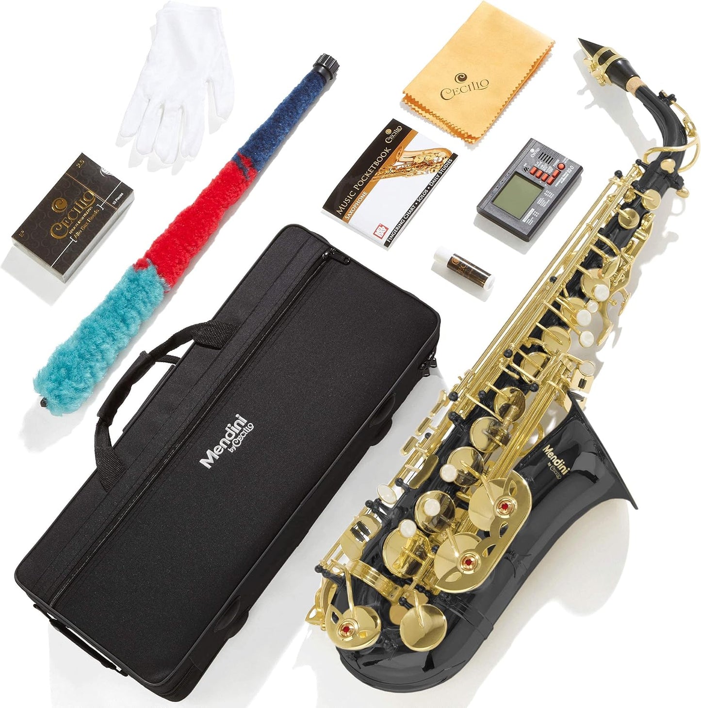 Mendini Alto Saxophone E Flat with Case, Tuner, Mouthpiece