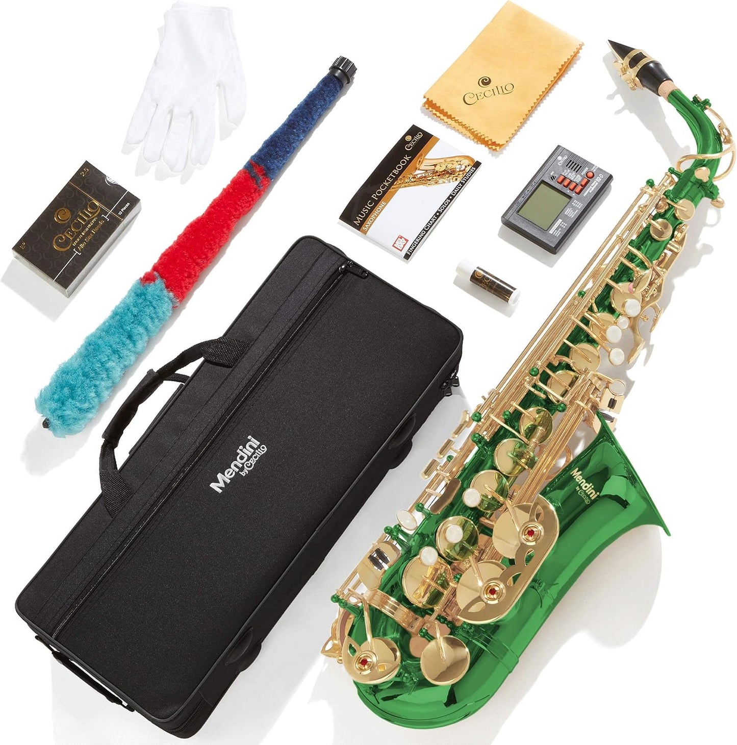 Mendini Alto Saxophone E Flat with Case, Tuner, Mouthpiece