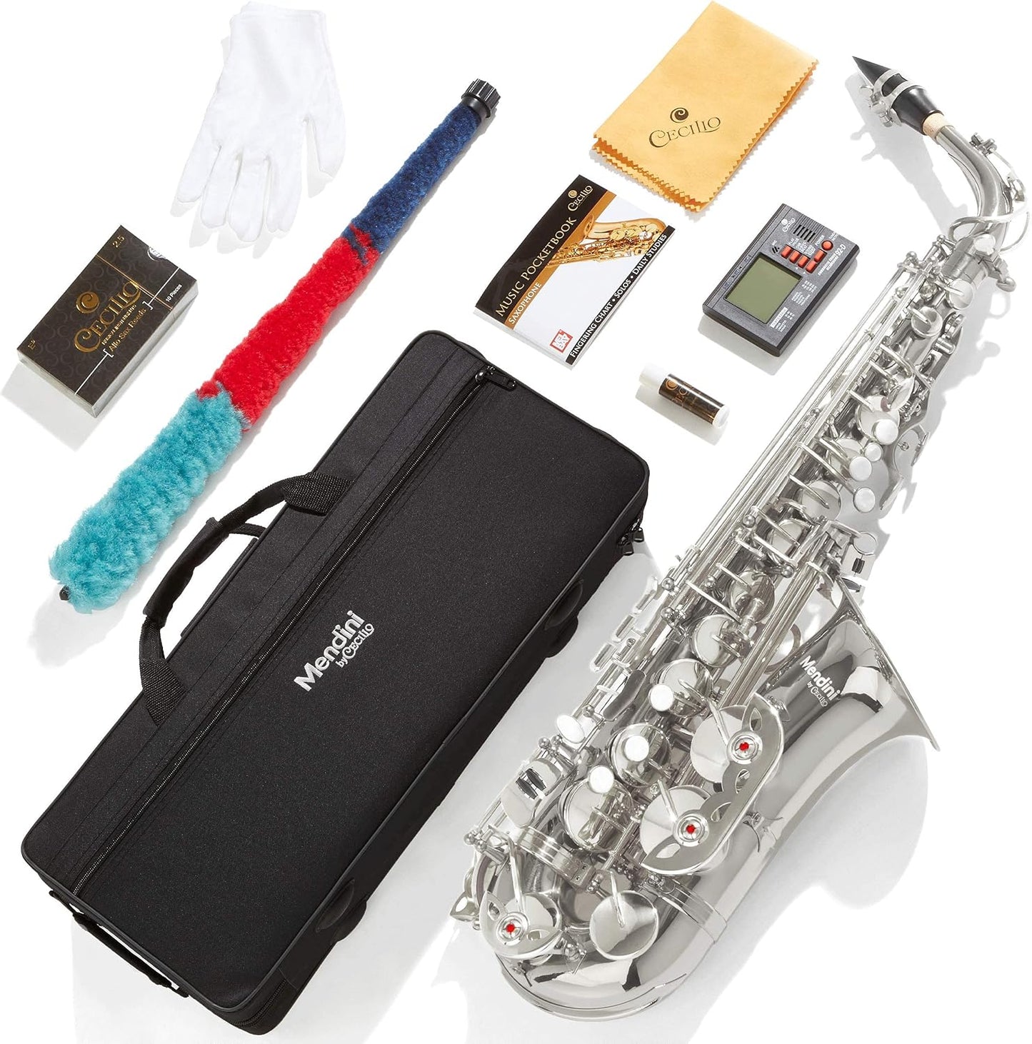Mendini Alto Saxophone E Flat with Case, Tuner, Mouthpiece