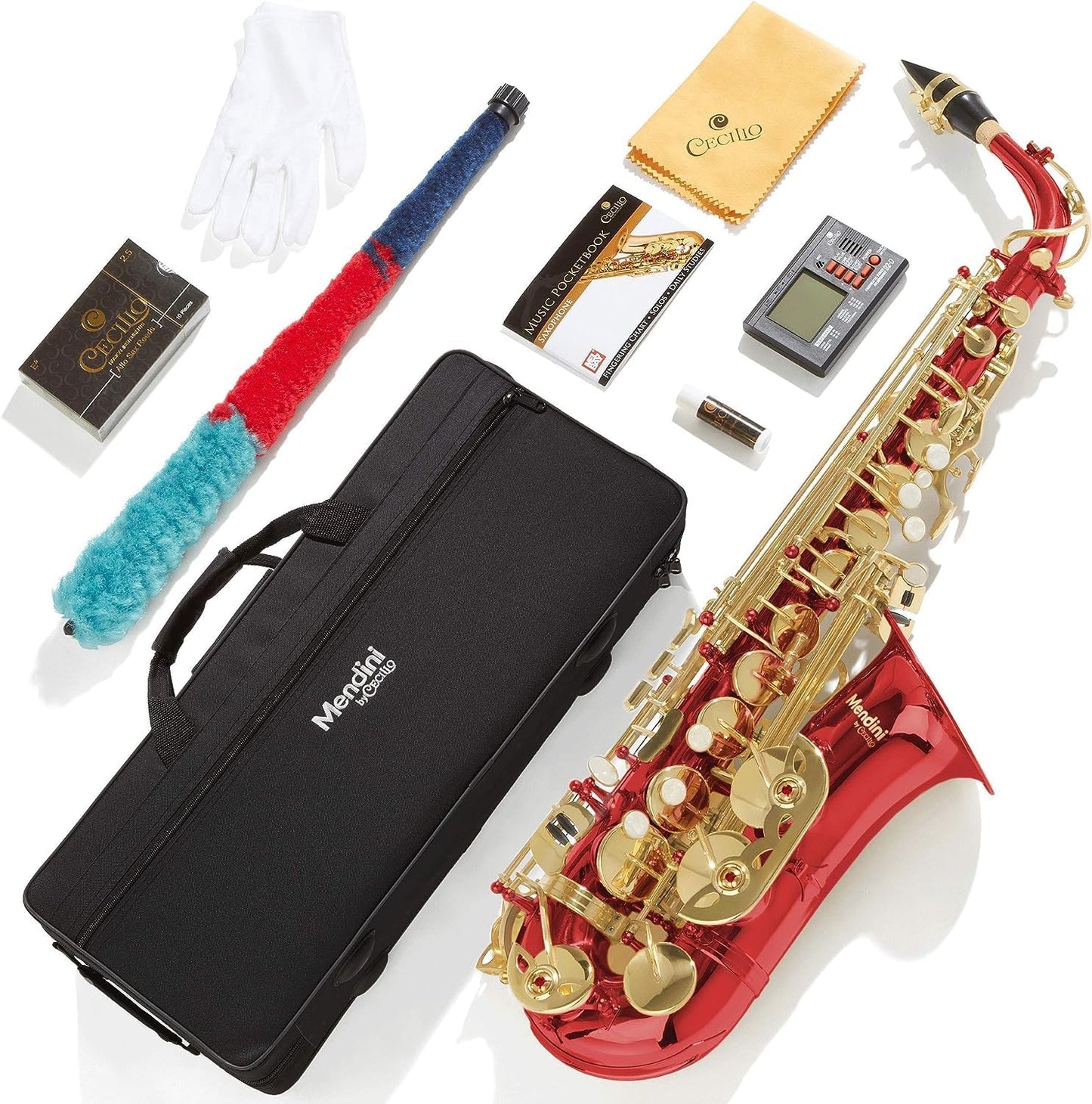 Mendini Alto Saxophone E Flat with Case, Tuner, Mouthpiece
