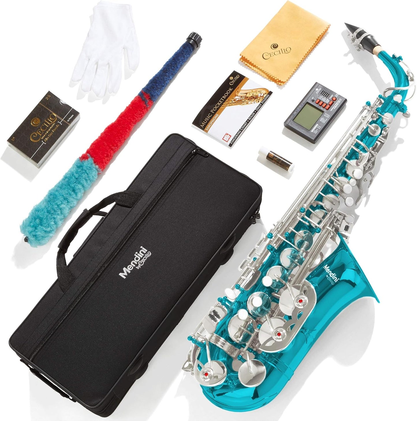 Mendini Alto Saxophone E Flat with Case, Tuner, Mouthpiece
