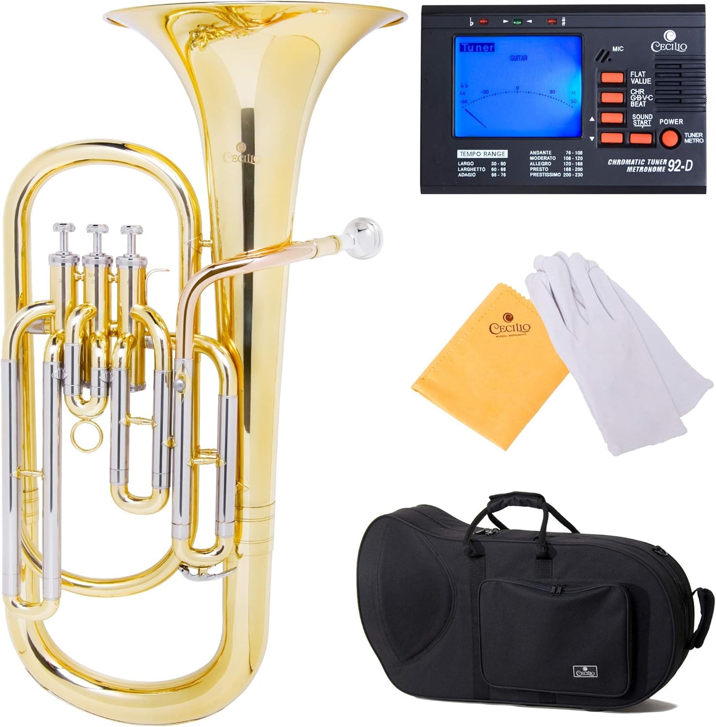 Mendini Baritone Horn MBR-30 B Flat (Intermediate)