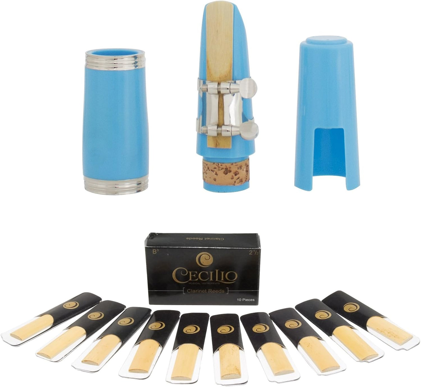 Mendini Beginner Clarinet B Flat with Case, Stand, Mouthpiece, Reeds