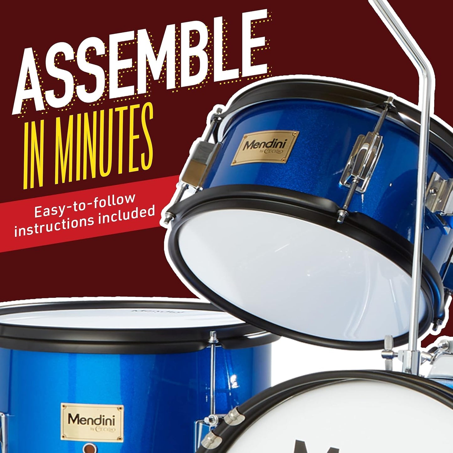 Mendini Kids Drum Set 5-Piece 16-Inch