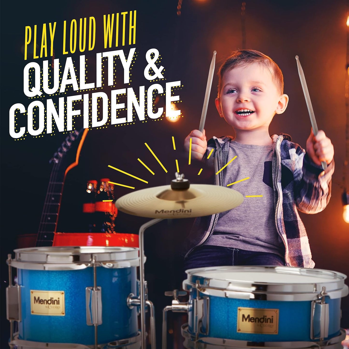Mendini Kids Drum Set 4-Piece 13-Inch