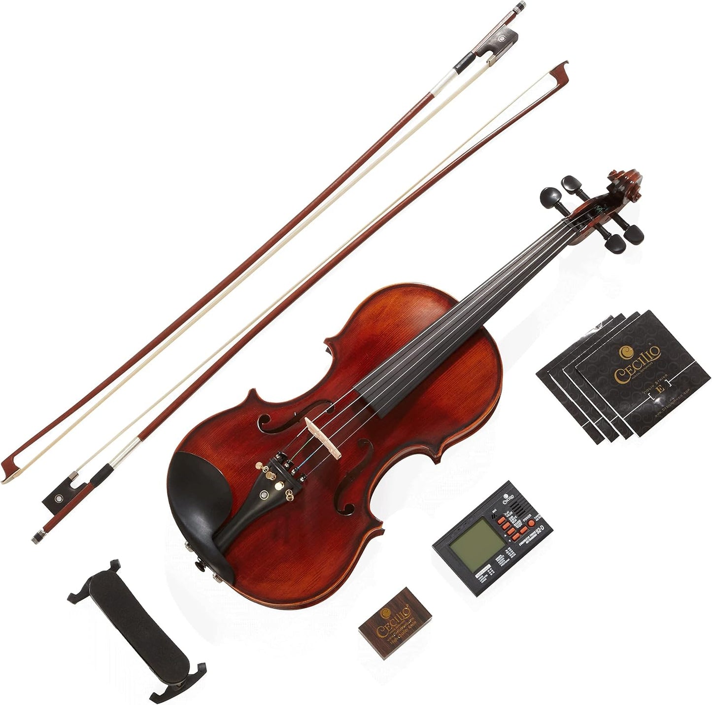 Mendini Violin MV500 with Bow, Case, Strings